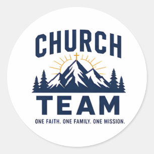 Sticker Rond Une Foi Une Famille Une Mission Conception de Foi