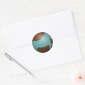 STICKER ROND UNE FOIS SUR UN CHEVAL (Enveloppe)