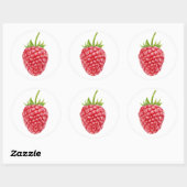Sticker Rond Une framboise (Feuille)
