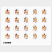 Sticker Rond Une future mariée effrayante et drôle pour Hallowe (Feuille)