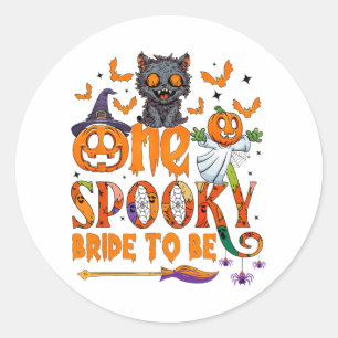 Sticker Rond Une future mariée effrayante et drôle pour Hallowe