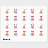 Sticker Rond Une glace fondue (Feuille)
