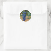 Sticker Rond Une grappe de raisins frais violets (Sac)