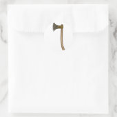 Sticker Rond Une hache forte (Sac)