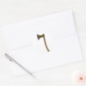 Sticker Rond Une hache forte (Enveloppe)