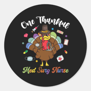 Sticker Rond Une Infirmière de Surg Méd Remerciée Turquie Heure