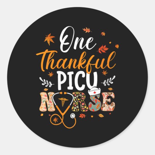 Sticker Rond Une Infirmière Picu Remerciée Drôle Jour de l'Acti (Devant)