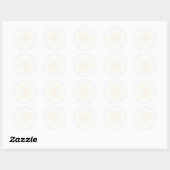 Sticker Rond Une interprétation moderne des motifs coréens (Feuille)