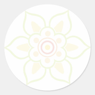 Sticker Rond Une interprétation moderne des motifs coréens
