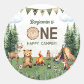 Sticker Rond Une joyeuse fête d'anniversaire de Camper (Devant)