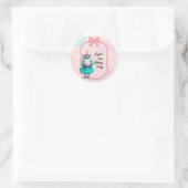 Sticker Rond Une licorne magique Invitation d'anniversaire (Sac)