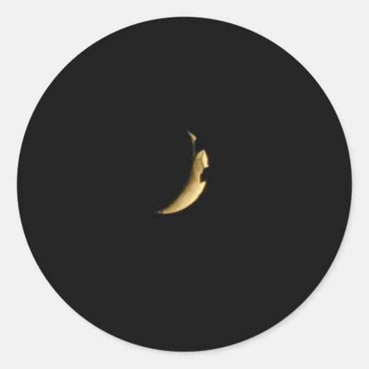 Sticker Rond Une lune de croissant (Devant)