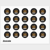 Sticker Rond Une Maman Merci Thanksgiving Rainbow Fall Leopard (Feuille)
