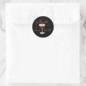Sticker Rond Une Mariée Dans Un Style Café Tini Bit (Sac)