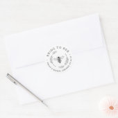 Sticker Rond Une mariée rustique en gerbe botanique au miel d'a (Enveloppe)