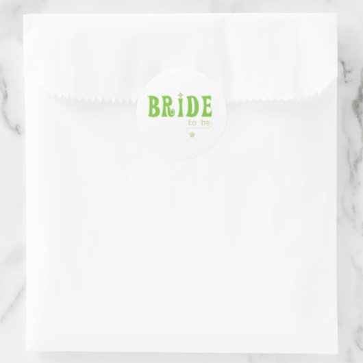 Sticker Rond Une mariée verte (Sac)