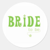 Sticker Rond Une mariée verte (Devant)