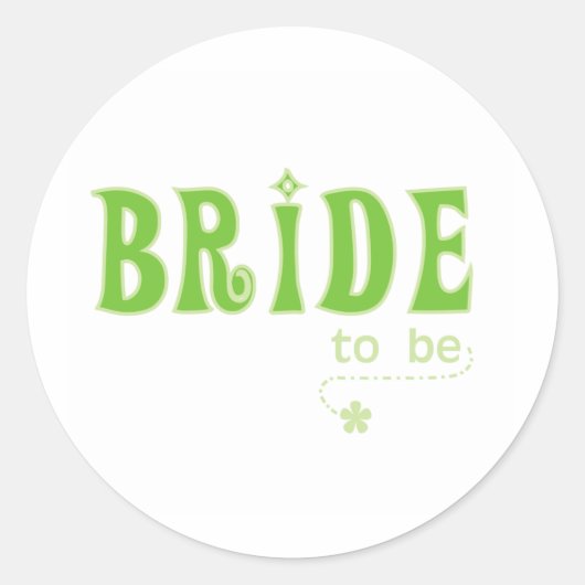 Sticker Rond Une mariée verte (Devant)