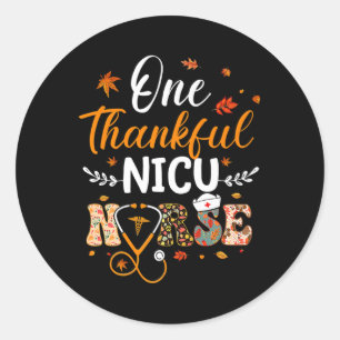 Sticker Rond Une Merci Nicu Nurse Thanksgiving Fun Nurse F