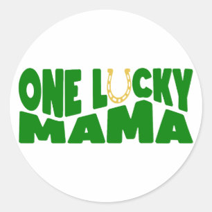 Sticker Rond Une mère chanceuse ☘️