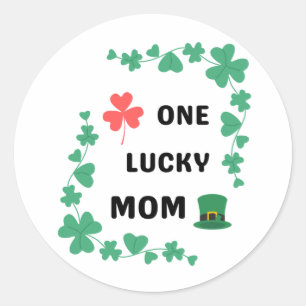 Sticker Rond Une mère chanceuse irish