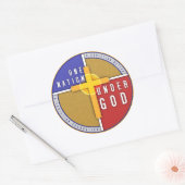 Sticker Rond Une nation sous Dieu (Enveloppe)