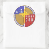 Sticker Rond Une nation sous Dieu (Sac)
