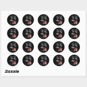 Sticker Rond Une nation sous Dieu Trump 2024 Dieu drapeau améri (Feuille)