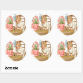 Sticker Rond Une note de remerciement Vintage (Feuille)