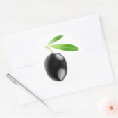 Sticker Rond Une olive noire (Enveloppe)