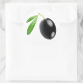 Sticker Rond Une olive noire (Sac)