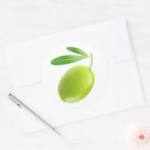 Sticker Rond Une olive verte (Enveloppe)