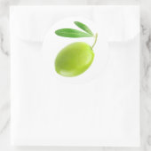 Sticker Rond Une olive verte (Sac)
