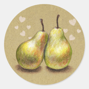 Sticker Rond Une paire de l'autocollant les plus doux