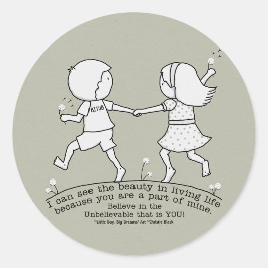 Sticker Rond Une partie de ma vie (Devant)