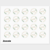 Sticker Rond Une petite chose douce Eucalyptus de verdure dorée (Feuille)