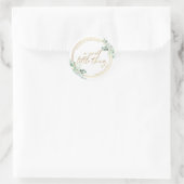 Sticker Rond Une petite chose douce Eucalyptus de verdure dorée (Sac)