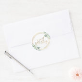 Sticker Rond Une petite chose douce Eucalyptus de verdure dorée (Enveloppe)