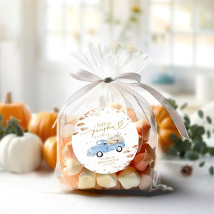 Sticker Rond Une petite citrouille est en route Baby Shower