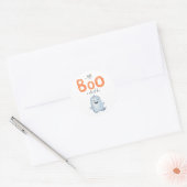 Sticker Rond Une petite fête de bébé Boo (Enveloppe)