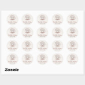 Sticker Rond une petite perle sous le baby shower de mer (Feuille)