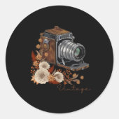 Sticker Rond Une photo pour l'éternité -Vintage (Devant)