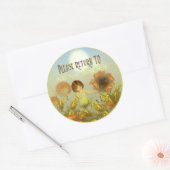 Sticker Rond Une plaque d'immatriculation de jour plus brillant (Enveloppe)