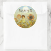 Sticker Rond Une plaque d'immatriculation de jour plus brillant (Sac)