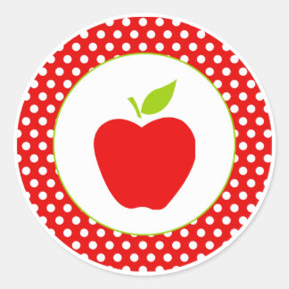 Sticker Rond Une pomme dans la ronde
