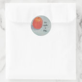 STICKER ROND UNE POMME PAR JOUR ! (Sac)
