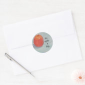 STICKER ROND UNE POMME PAR JOUR ! (Enveloppe)