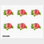 Sticker Rond Une pomme rouge (Feuille)