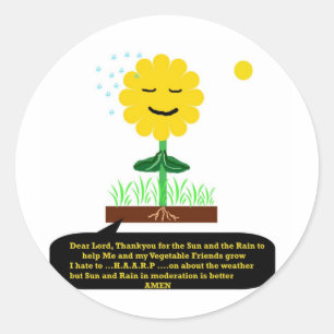 Sticker Rond "Une prière d'une fleur " *