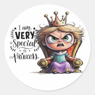 Sticker Rond Une princesse qui sait briller !
